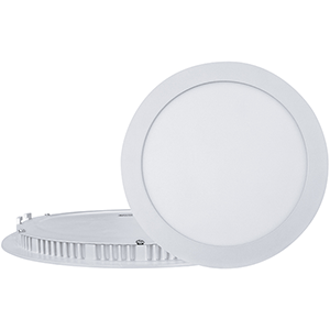 Panel LED redondo 18W 3000ºK blanco