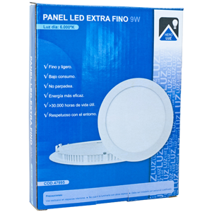 Downlight LED opal 9W 6000ºK 120º blanco