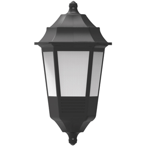 Farol para pared E27 Clase II IP44 negro