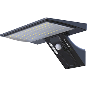 Aplique LED solar pared 5W 6000ºK con sensor negro