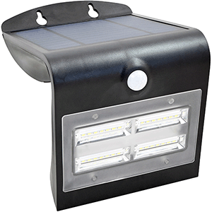 Aplique solar LED 400lm 140x110x210mm.