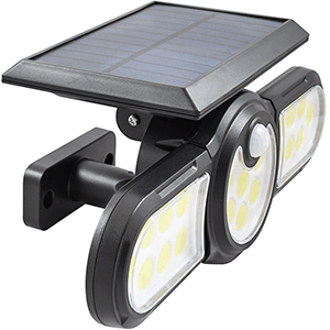 Aplique pica solar LED con sensor 3 focos