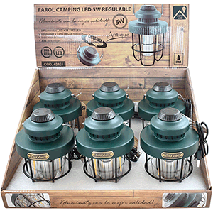 Farol de camping 5W ajustable a 3000/4000/6000ºK ANTIQUE