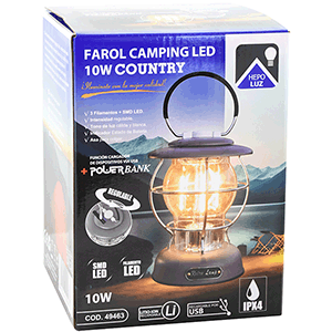 Farol camping LED SMD + filamento Md. Country