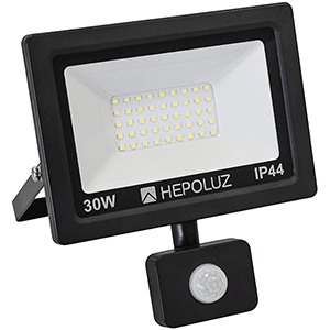 Proyector LED SMD 30W 6000ºK con sensor negro