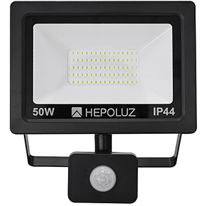 Proyector LED SMD 50W 6000ºK con sensor negro