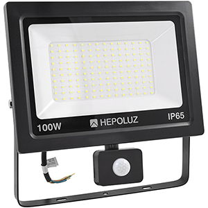 Proyector LED SMD 100W  6000ºK c/sensor,  negro