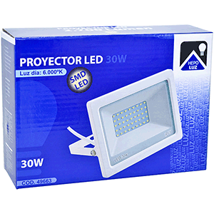 Proyector SMD LED 30W 6000ºK IP65 blanco