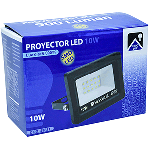 Proyector LED SMD 10W 6000ºK negro