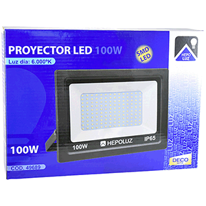 Proyector LED smd 100W 6000ºK negro