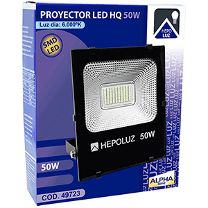 Proyector LED SMD HQ 50W 6000ºK negro