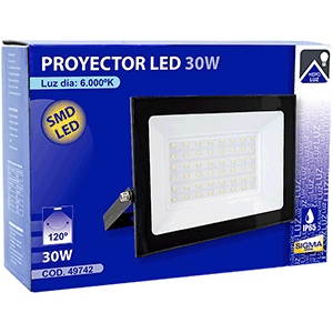 Proyector LED SMD 30W Sigma negro