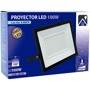 Proyector LED SMD 100W  Sigma negro 6000ºK