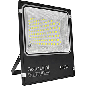 Proyector LED solar ABS 300W 6000ºK panel monocristal