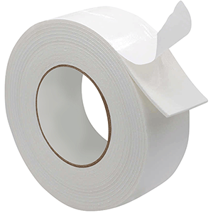 Cinta doble cara espuma 25mm x 10m blanca