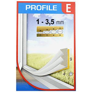 Burlete adhesivo en goma EPDM 6m blanco