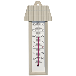 Termómetro de plástico con tejadillo 210x60mm