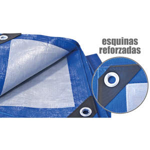 Toldo impermeable reforzado 4x6m azul plata