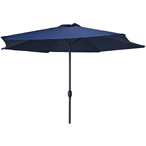 Parasol con volante 3m con manivela azul