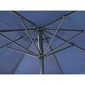 Parasol con volante 3m con manivela azul