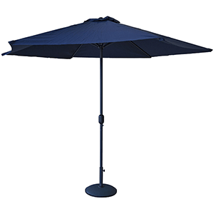 Parasol con volante 3m con manivela azul