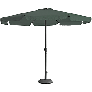 Sombrilla parasol verde 3m con volante