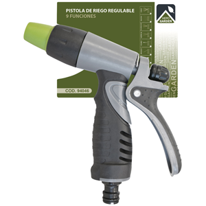 Pistola de riego regulable PVC 9 funciones