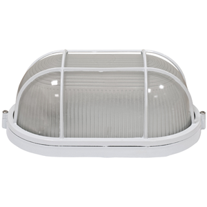 Aplique con rejilla E27 100W 275x155x120mm blanco